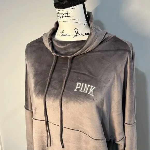 Victoria Secret PINK Velour Cowl Neck Sweater - Picture 2 of 5
